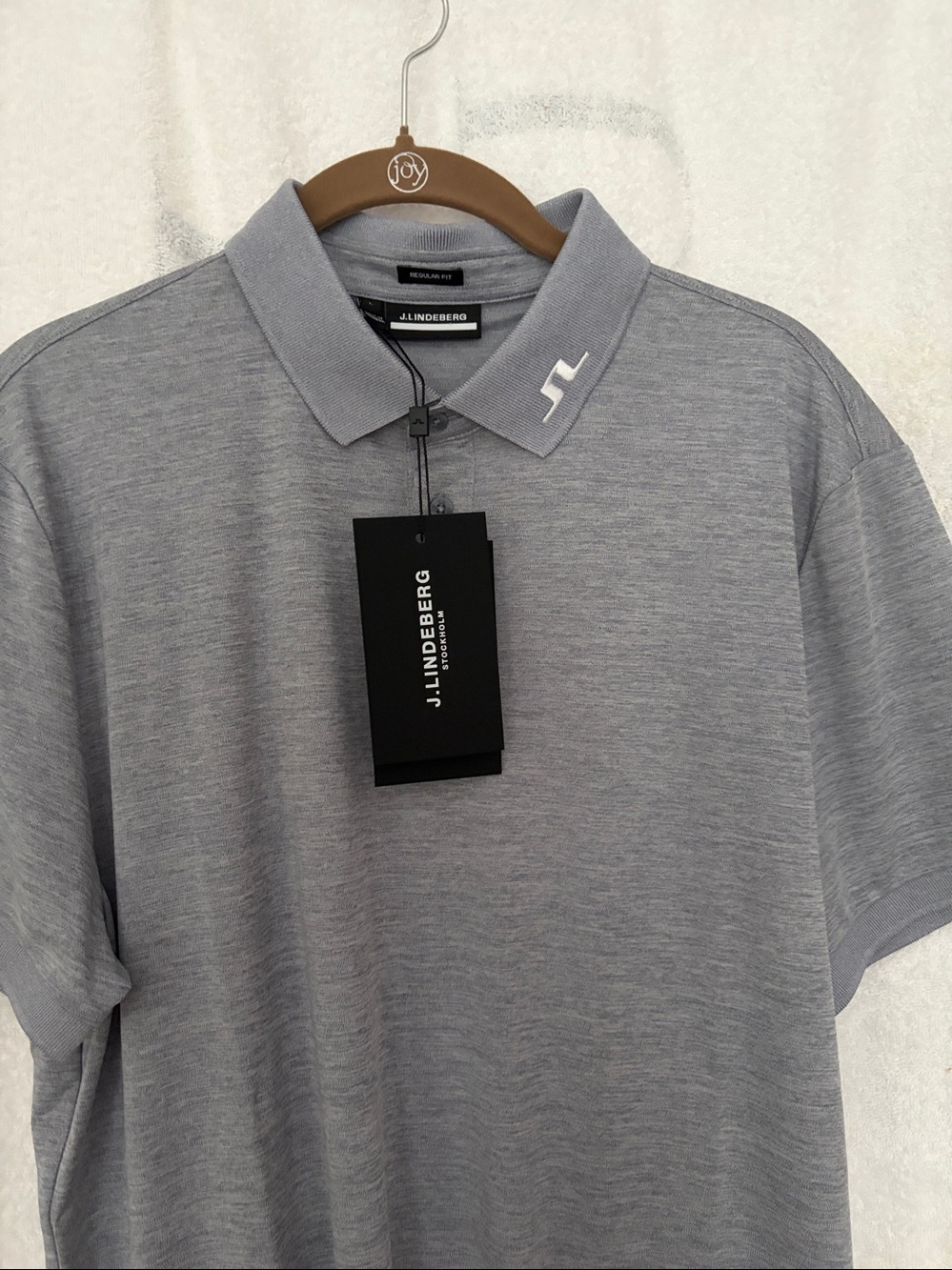 J.Lindeberg Light Medium Grey Men’s Polo Shirt